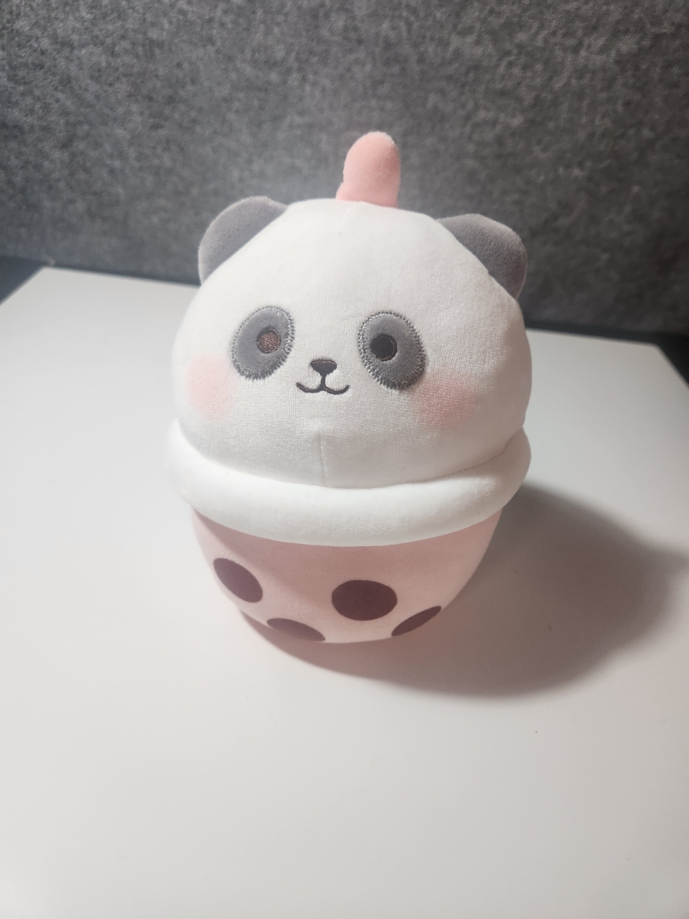 Miniso Panda Bubble Tea Squishy Plush 7.5in